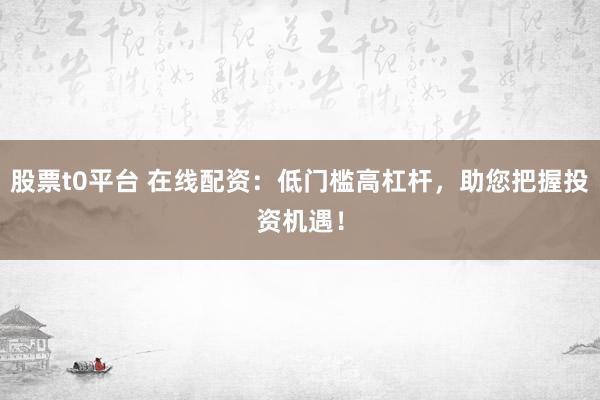 股票t0平台 在线配资：低门槛高杠杆，助您把握投资机遇！