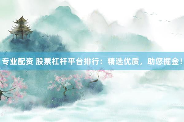专业配资 股票杠杆平台排行：精选优质，助您掘金！