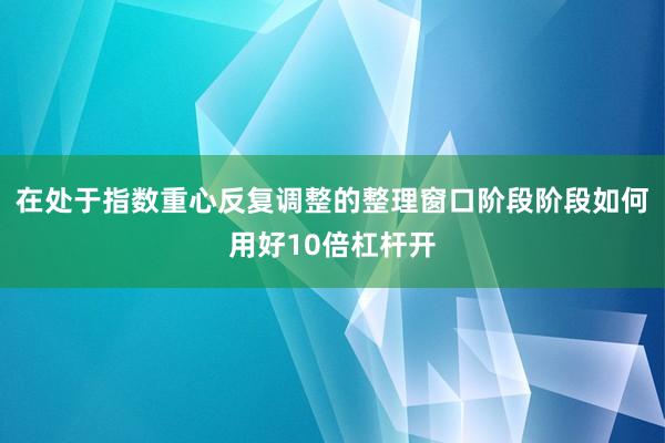 在处于指数重心反复调整的整理窗口阶段阶段如何用好10倍杠杆开