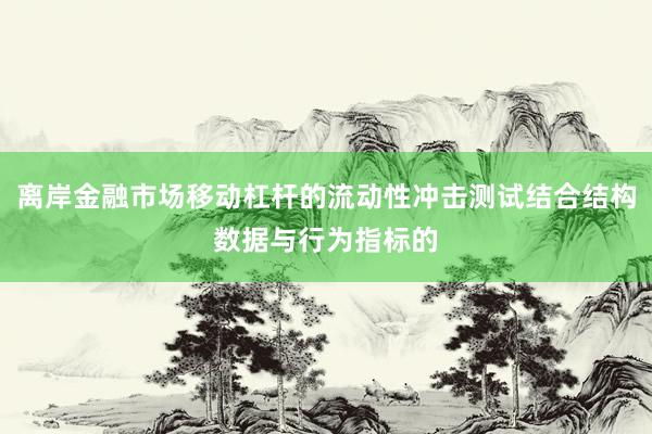 离岸金融市场移动杠杆的流动性冲击测试结合结构数据与行为指标的